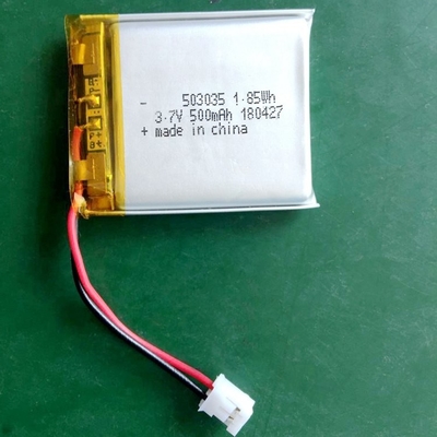 3.7 فولت بطاريات ليبو مخصصة بطاريات ليثيوم أيون بوليمر 520mAh بطاريات 503035 للجهاز القابل للارتداء