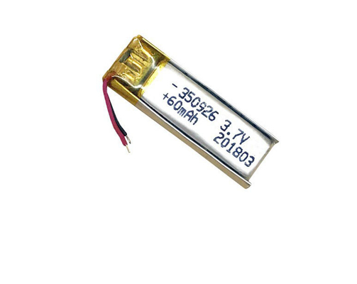 أكثر من 500 دورة الحياة قابلة لإعادة الشحن 3.7 فولت 60mAh بطارية ليثيوم أيون بوليمر 350926 للاذن