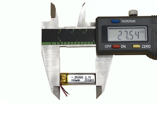 أكثر من 500 دورة الحياة قابلة لإعادة الشحن 3.7 فولت 60mAh بطارية ليثيوم أيون بوليمر 350926 للاذن