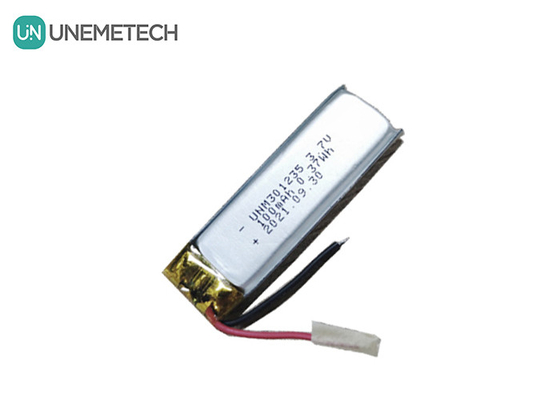 3.7 فولت 100mAh 301235 بطارية الليثيوم البوليمرية القابلة لإعادة الشحن للإلكترونيات الاستهلاكية