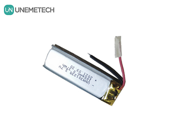 3.7 فولت 100mAh 301235 بطارية الليثيوم البوليمرية القابلة لإعادة الشحن للإلكترونيات الاستهلاكية