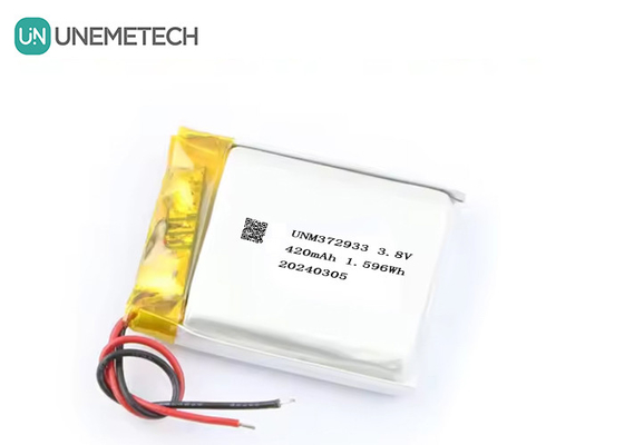 بطارية الليثيوم ذات الجهد العالي 3.8 فولت 420mAh 372933 4.35 فولت بطارية الليثيوم للساعات الذكية