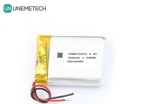 بطارية الليثيوم ذات الجهد العالي 3.8 فولت 420mAh 372933 4.35 فولت بطارية الليثيوم للساعات الذكية