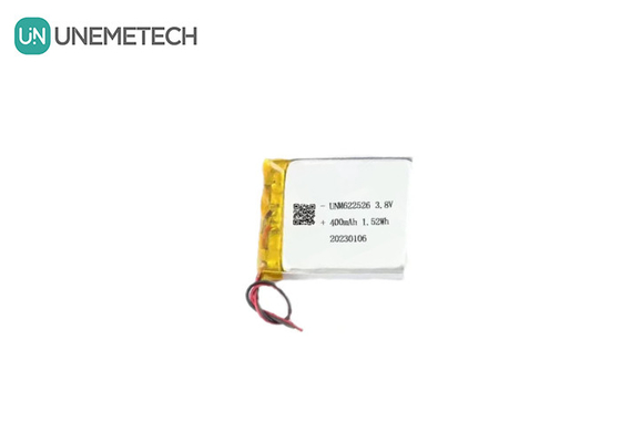 بطارية الليثيوم الأيونية عالية الجهد 3.8V 400mAh مخصصة 622526 للساعات الذكية