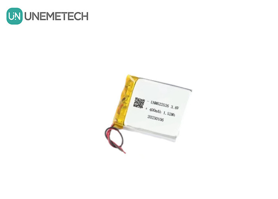 بطارية الليثيوم الأيونية عالية الجهد 3.8V 400mAh مخصصة 622526 للساعات الذكية