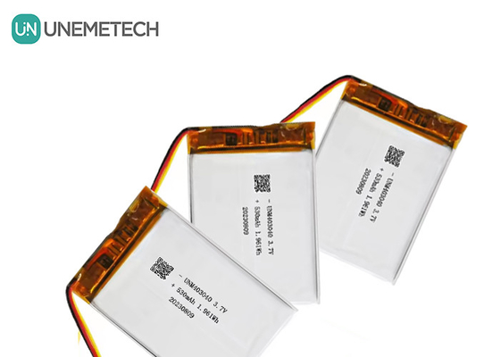 3.7V 530mAh بطارية الليثيوم البوليمرية المخصصة 403040 مع عمر دورة طويلة UL1642