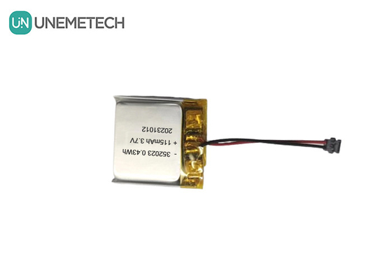 البطاريات الليبو القابلة لإعادة الشحن بالجملة 352023 3.7V 115mAh بطارية ليثيوم أيون بوليمر لمراقب GPS