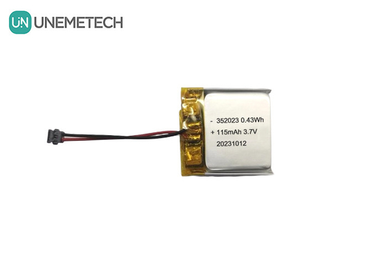 البطاريات الليبو القابلة لإعادة الشحن بالجملة 352023 3.7V 115mAh بطارية ليثيوم أيون بوليمر لمراقب GPS