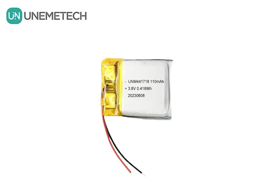3.8 فولت 441718 بطارية بوليمر ليتيم أيون عالية الجهد 110mAh للسوار الطبي
