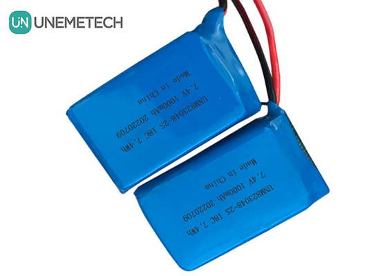 بطارية ليتيوم بوليمر / بطارية ليتيوم 18C بطارية 7.4v 1000mah 823048