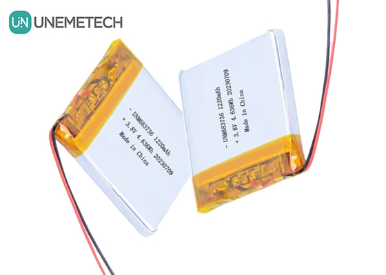 بطاريات الليثيوم البوليمر ذات الجهد العالي 4.35 فولت 1220mAh 683736 مع عمر دورة طويلة