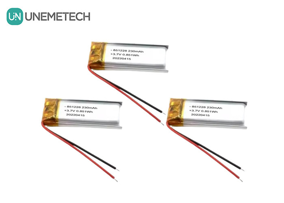 UNEMETECH 230mAh بطارية ليبو 3.7V بطارية ليتيم بوليمر 851228 للكلام التحكم عن بعد