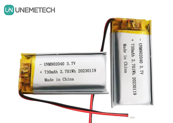 شهادات UL1642 بطارية ليبو قابلة لإعادة الشحن 902040 3.7V 730mAh للأجهزة المحمولة