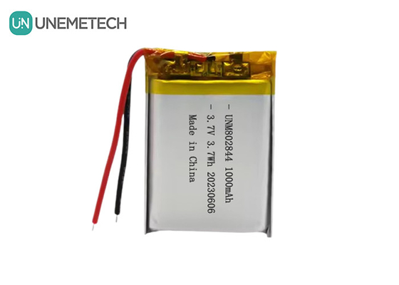 3.7 فولت بطارية ليثيوم أيون قابلة لإعادة الشحن 1000mAh 802844 بطارية ليثيوم بوليمر للأجهزة المنزلية الصغيرة