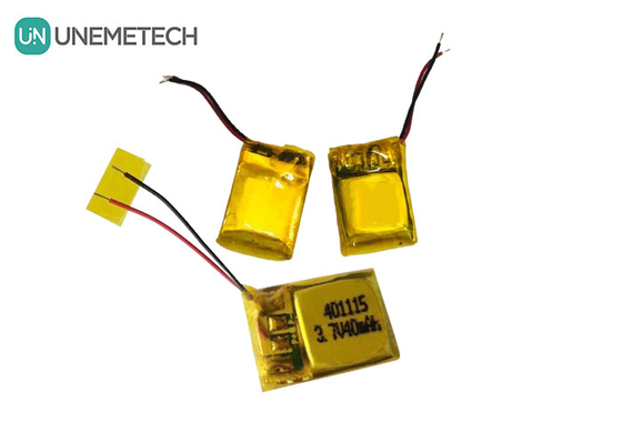 UNEMETECH 401115 بطارية الليثيوم البوليمرية القابلة لإعادة الشحن / بطارية سماعة سماعة 3.7 فولت 40mAh