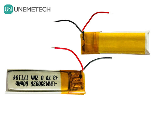 بطارية الليثيوم البوليمر القابلة لإعادة الشحن من نوع Bluetooth 350926 / 3.7V بطاريات LiPo 60mAh مع UN38.3