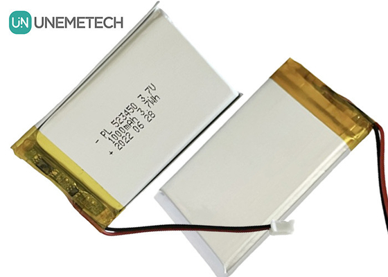 MSDS المعتمد 3.7 فولت بطارية بوليمر ليثيوم أيون 1000mAh 523450 للتطبيق المنزلي