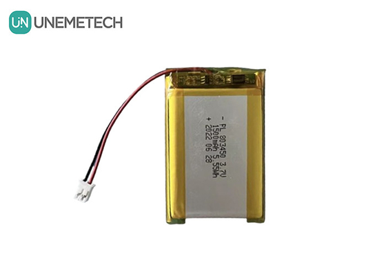 UNEMETECH 1.5A بطارية لي بوليمر قابلة لإعادة الشحن 803450 / 3.7V بطارية ليثيوم أيون بوليمر 1500mAh