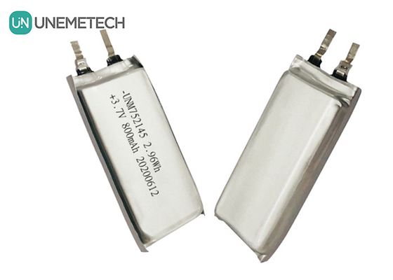 MSDS المعتمد 3.7V 800mAh بطارية الليثيوم البوليمرية القابلة لإعادة الشحن 752145 للأجهزة القابلة للارتداء