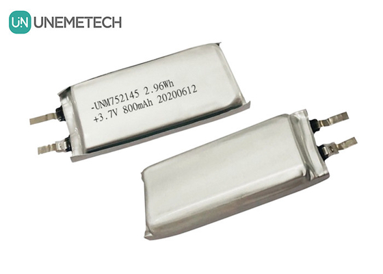 MSDS المعتمد 3.7V 800mAh بطارية الليثيوم البوليمرية القابلة لإعادة الشحن 752145 للأجهزة القابلة للارتداء