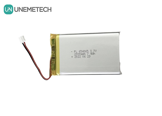 بطارية البوليمر الليثيوم القابلة لإعادة الشحن 2000mAh 3.7V 654065 للألعاب الإلكترونية