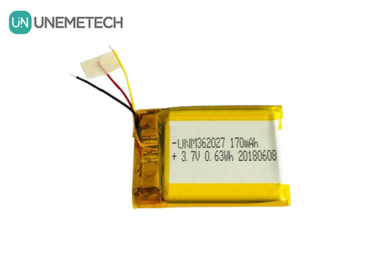الفضة 3.7 فولت 170mAh بطاريات لي بولير مخصصة 362027 للجهاز الطبي الطابعة المحمولة