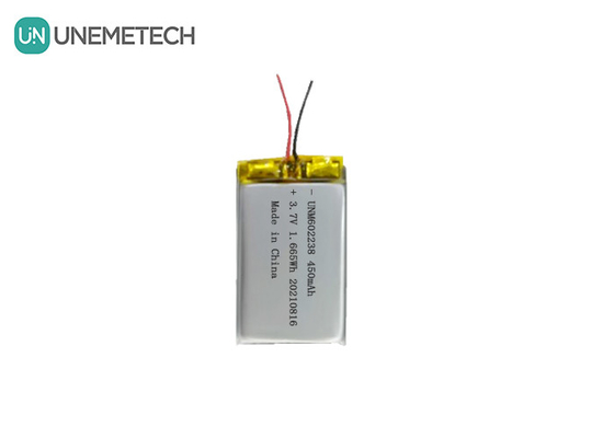 4بطارية البوليمر الليثيومية القابلة لإعادة الشحن 602238 3.7V 450mAh للكهرباء الاستهلاكية
