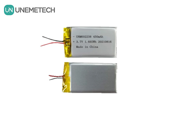 4بطارية البوليمر الليثيومية القابلة لإعادة الشحن 602238 3.7V 450mAh للكهرباء الاستهلاكية
