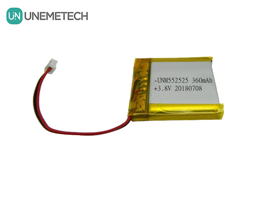 4.35 فولت 360mAh بطارية الليثيوم الأيونية البوليمرية عالية الجهد 552525 3.8 فولت للأجهزة المحمولة