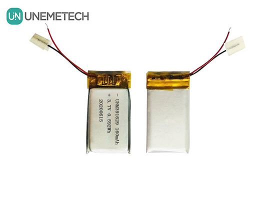 391629 بطارية الليثيوم البوليمرية القابلة لإعادة الشحن 3.7 فولت 160mAh بطارية ليبو للمنتجات الذكية القابلة للارتداء