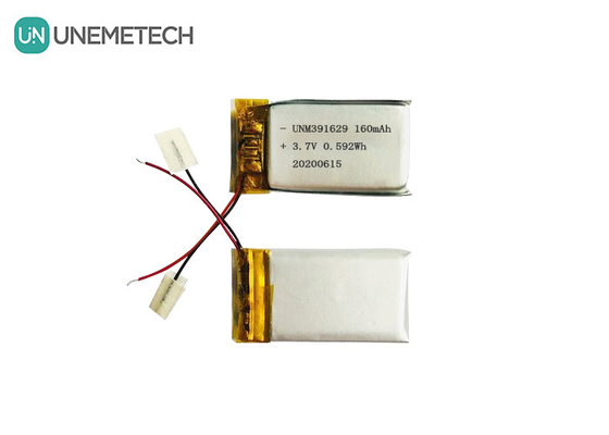 391629 بطارية الليثيوم البوليمرية القابلة لإعادة الشحن 3.7 فولت 160mAh بطارية ليبو للمنتجات الذكية القابلة للارتداء
