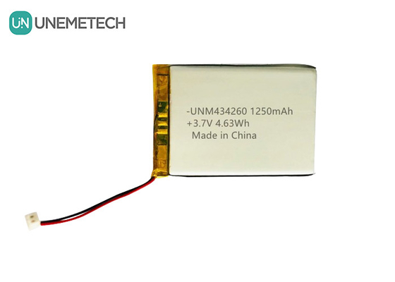 4.63Wh بطارية الليثيوم البوليمرية القابلة لإعادة الشحن 434260 3.7V 1250mAh للشحن