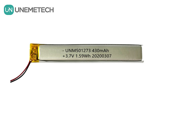 5.0*12.0*73.0mm بطارية الليثيوم البوليمر / 3.7V 430mAh 501273 بطارية ليبو رقيقة لأجهزة بلوتوث