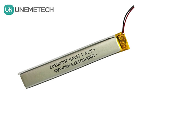 5.0*12.0*73.0mm بطارية الليثيوم البوليمر / 3.7V 430mAh 501273 بطارية ليبو رقيقة لأجهزة بلوتوث