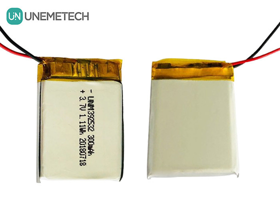 تعقب جي بي إس بطارية الليثيوم البوليمر المخصصة / 3.7 فولت 300mAh 392532 بطارية ليبو قابلة لإعادة الشحن