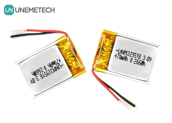 3.8 فولت بطارية لي آيون عالية الجهد بطارية ليبو صغيرة للغاية 4.35 فولت 70mAh 321518 لمراقب GPS