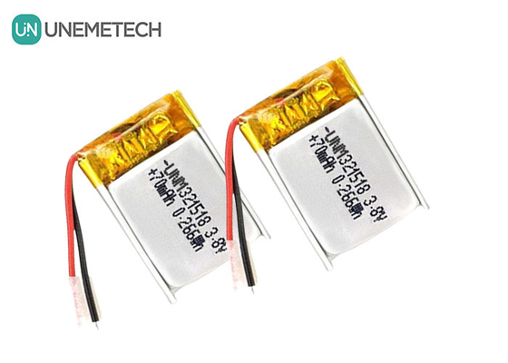 3.8 فولت بطارية لي آيون عالية الجهد بطارية ليبو صغيرة للغاية 4.35 فولت 70mAh 321518 لمراقب GPS