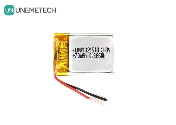 3.8 فولت بطارية لي آيون عالية الجهد بطارية ليبو صغيرة للغاية 4.35 فولت 70mAh 321518 لمراقب GPS