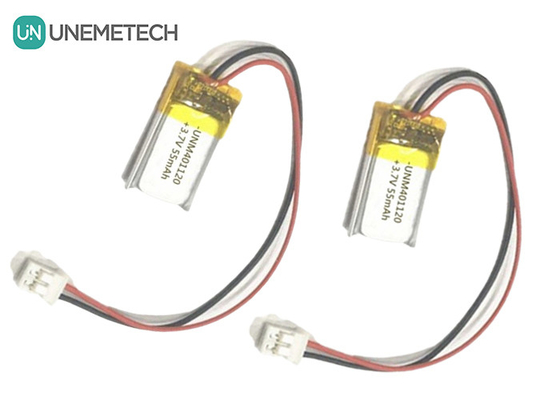 401120 3.7V 55mAh بطاريات ليبو المصنوعة خصيصا / سماعة الرأس بطاريات ليبو قابلة لإعادة الشحن