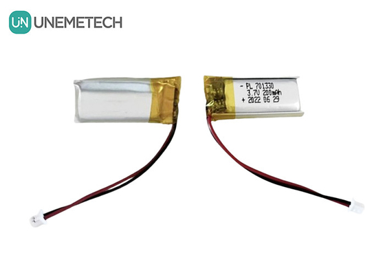 3.7 فولت 200mAh بطارية الليثيوم البوليمرية ذات الخلية الواحدة 701330 بطارية كيس للجهاز الرئيسي