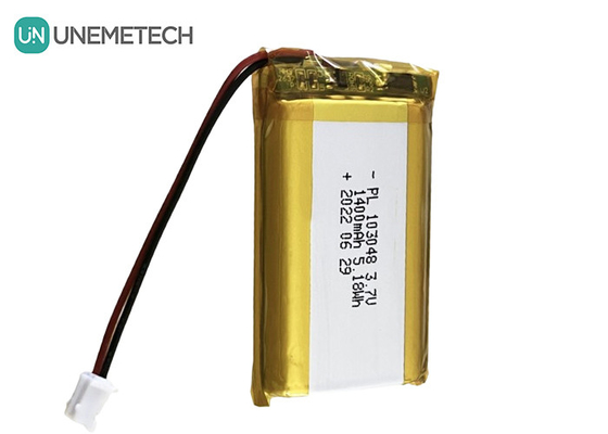 3.7 فولت 1400mAh بطارية لي بوليمر قابلة لإعادة الشحن 103048 بطارية لي أيون بوليمر للاجهزة الرقمية