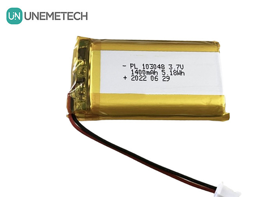 3.7 فولت 1400mAh بطارية لي بوليمر قابلة لإعادة الشحن 103048 بطارية لي أيون بوليمر للاجهزة الرقمية