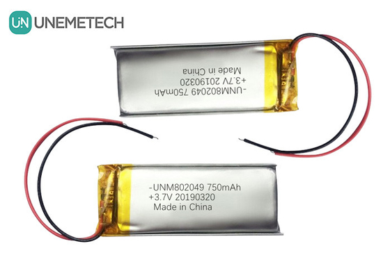 أجهزة التجميل بطارية الليثيوم البوليمر 3.7 فولت 750mah 802049 1C بطارية Li Poly