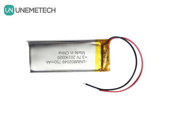 أجهزة التجميل بطارية الليثيوم البوليمر 3.7 فولت 750mah 802049 1C بطارية Li Poly