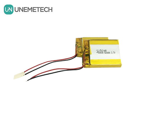3.7 فولت بطاريات ليبو مخصصة بطاريات ليثيوم أيون بوليمر 520mAh بطاريات 503035 للجهاز القابل للارتداء