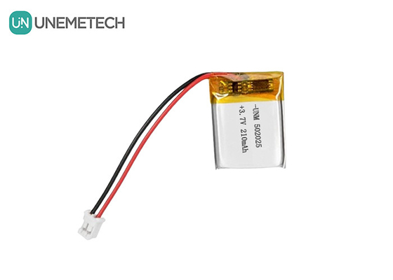 3.7V 210mAh بطارية الليثيوم البوليمرية المخصصة 502025 مع PCB وأسلاك الرصاص لنظام الدراجة الإلكترونية