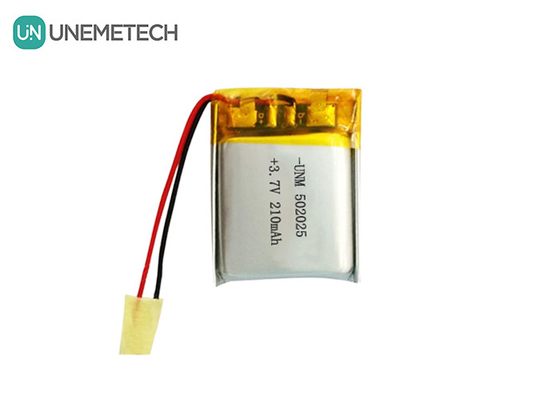 3.7V 210mAh بطارية الليثيوم البوليمرية المخصصة 502025 مع PCB وأسلاك الرصاص لنظام الدراجة الإلكترونية