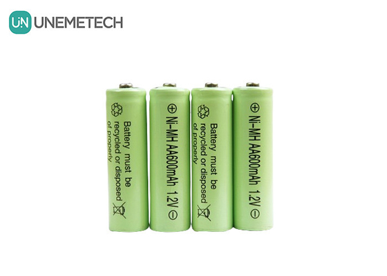 عمر دورة طويلة NiMH AA 1.2V 600mAh بطارية قابلة لإعادة الشحن AA600 للألعاب