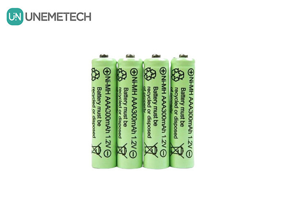 بطارية Ni-MH AAA بطارية قابلة لإعادة الشحن 1.2V 300mAh للضوء الشمسي والتحكم عن بعد
