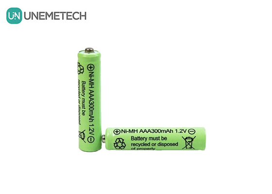 بطارية Ni-MH AAA بطارية قابلة لإعادة الشحن 1.2V 300mAh للضوء الشمسي والتحكم عن بعد